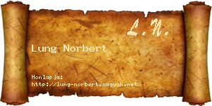 Lung Norbert névjegykártya