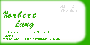 norbert lung business card